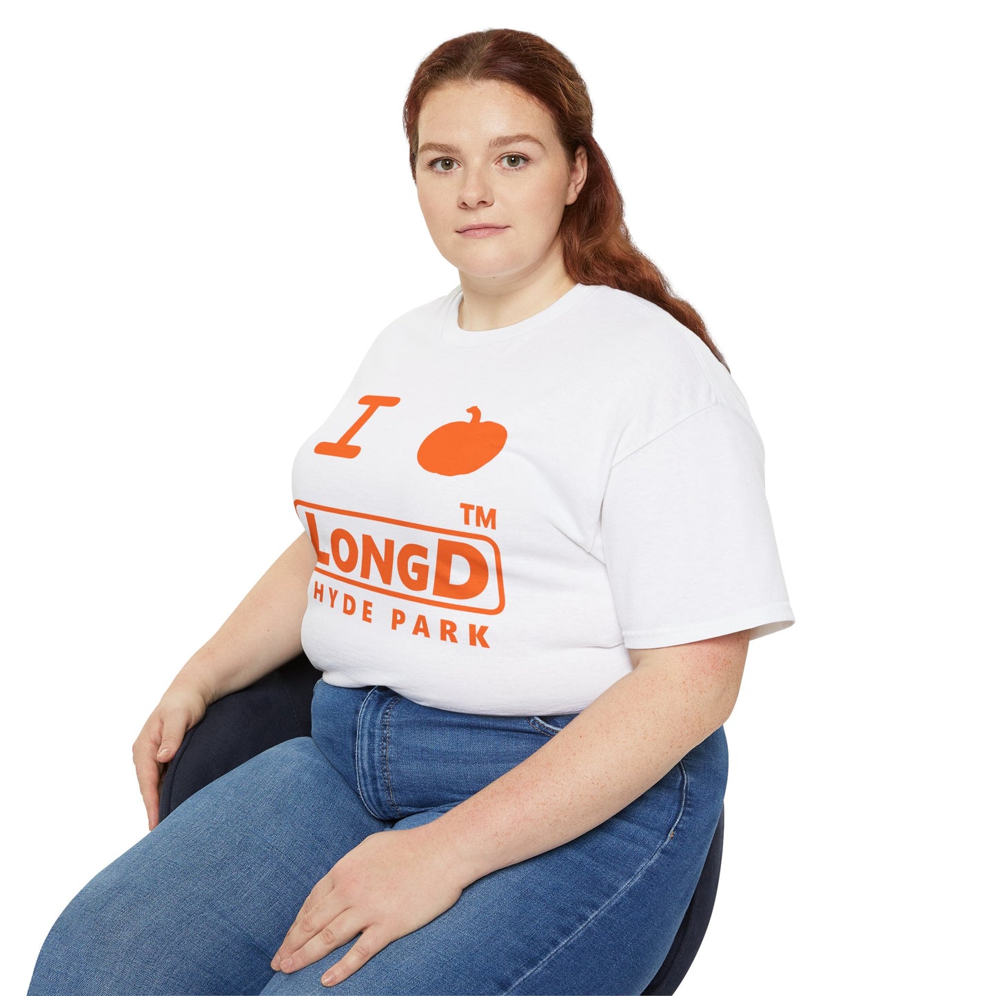 I Pumpkin LongD® Logo Cotton Tee positive orange basic Hyde Park logo