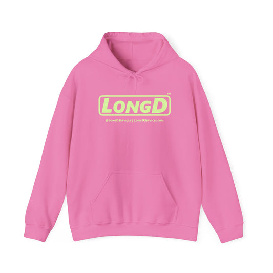 LongD® Logo Hoodie pastel green text
