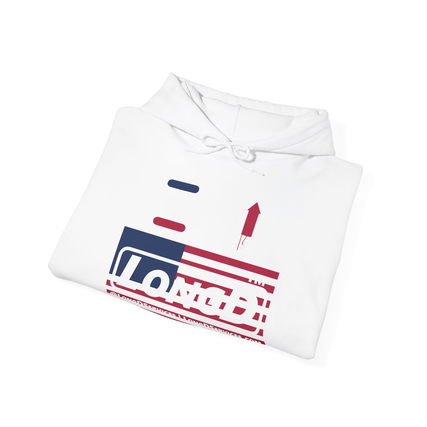 I firecracker LongD® negative flag tag-domain logo hoodie