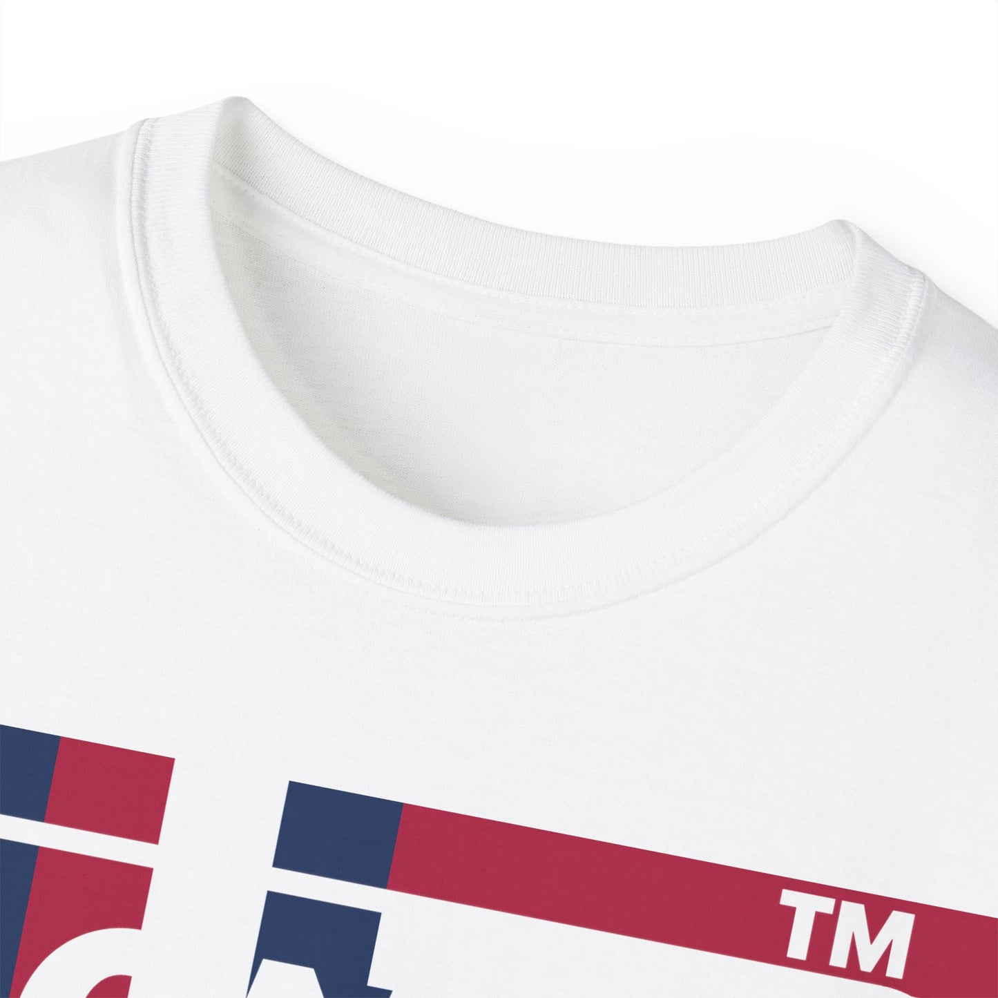 LongD negative modified windmill Chicago logo cotton tee (patriotic colors)