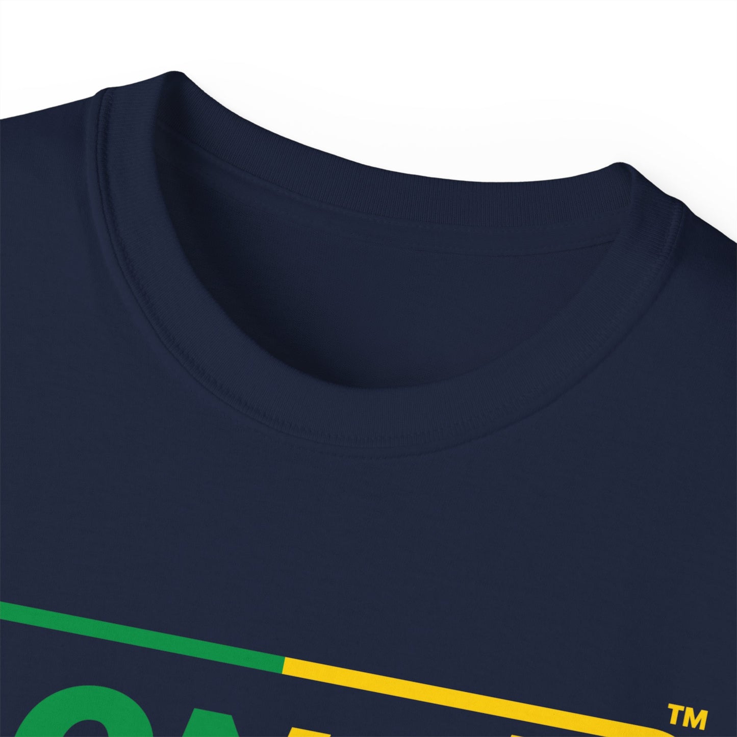 LongD® Logo Cotton Tee (St. Patrick's Day -Irish Green and Golden Yellow right-left split)