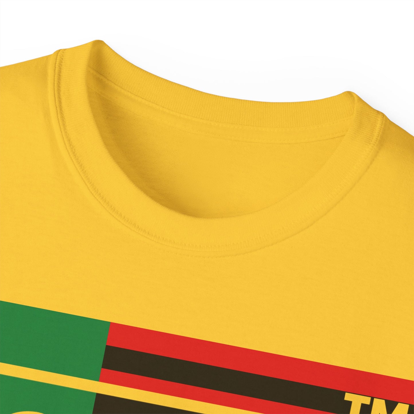 LongD negative flag Chicago logo 4-print cotton tee (Juneteenth colors)