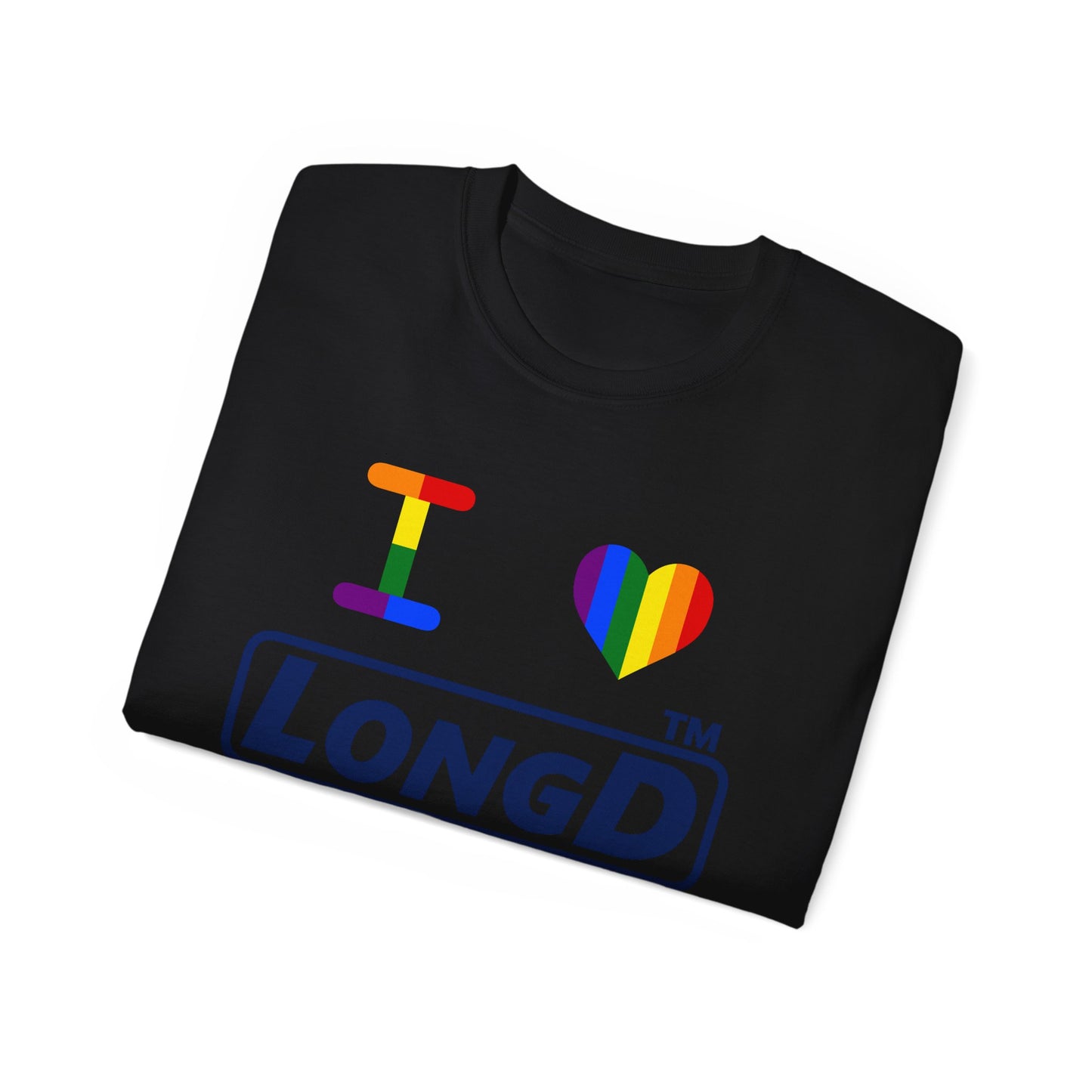 I Luv LongD official Chicago logo cotton tee (Pride colors)