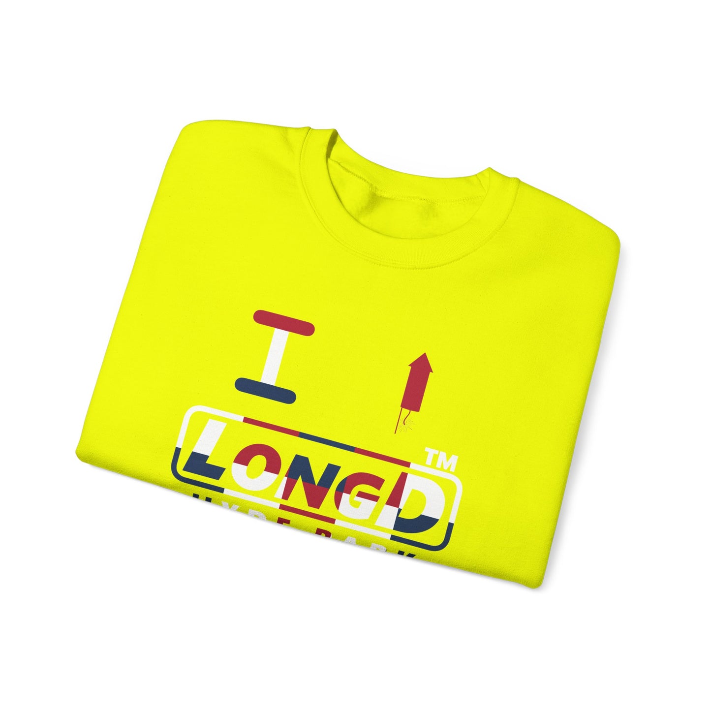 I firecracker LongD positive 2x5 Hyde Park logo crewneck sweatshirt
