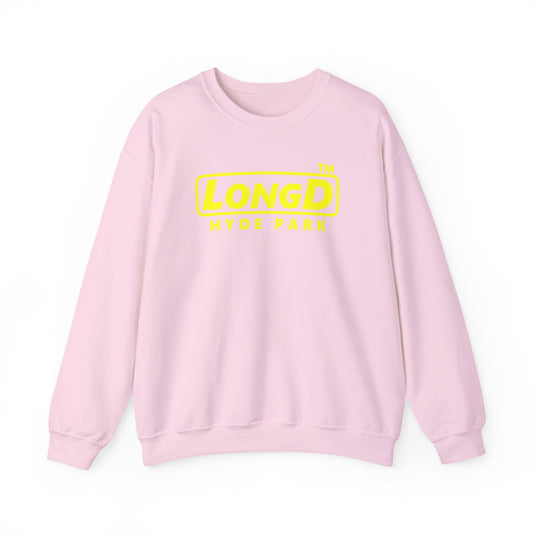 LongD Hyde Park positive alternate basic Yellow (FFFF00) logo crewneck sweatshirt