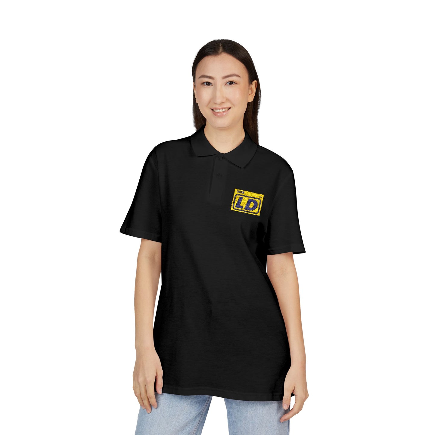 Embroidered LongD official logo initials polo shirt