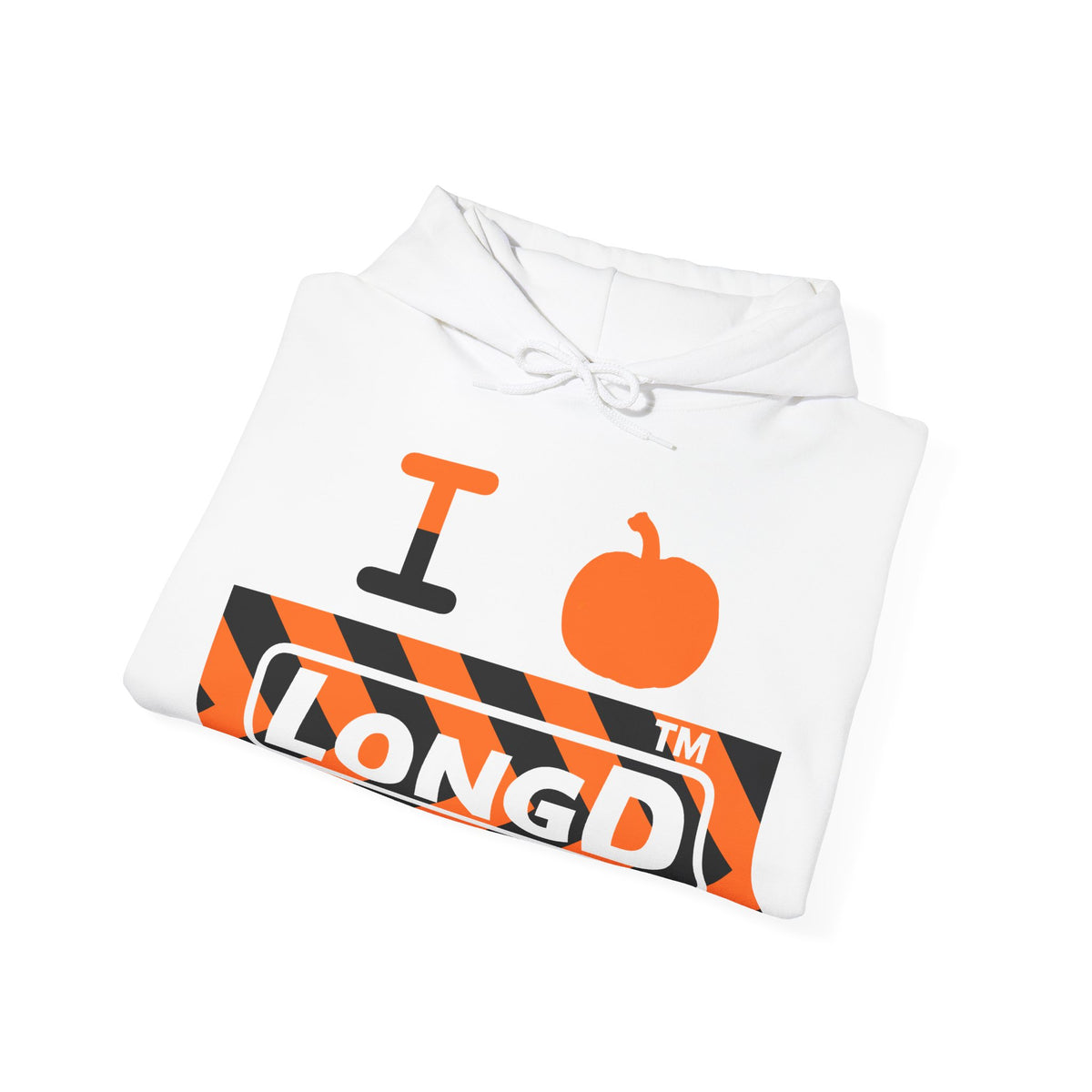 I pumpkin LongD Chicago negative forward chevron logo hoodie