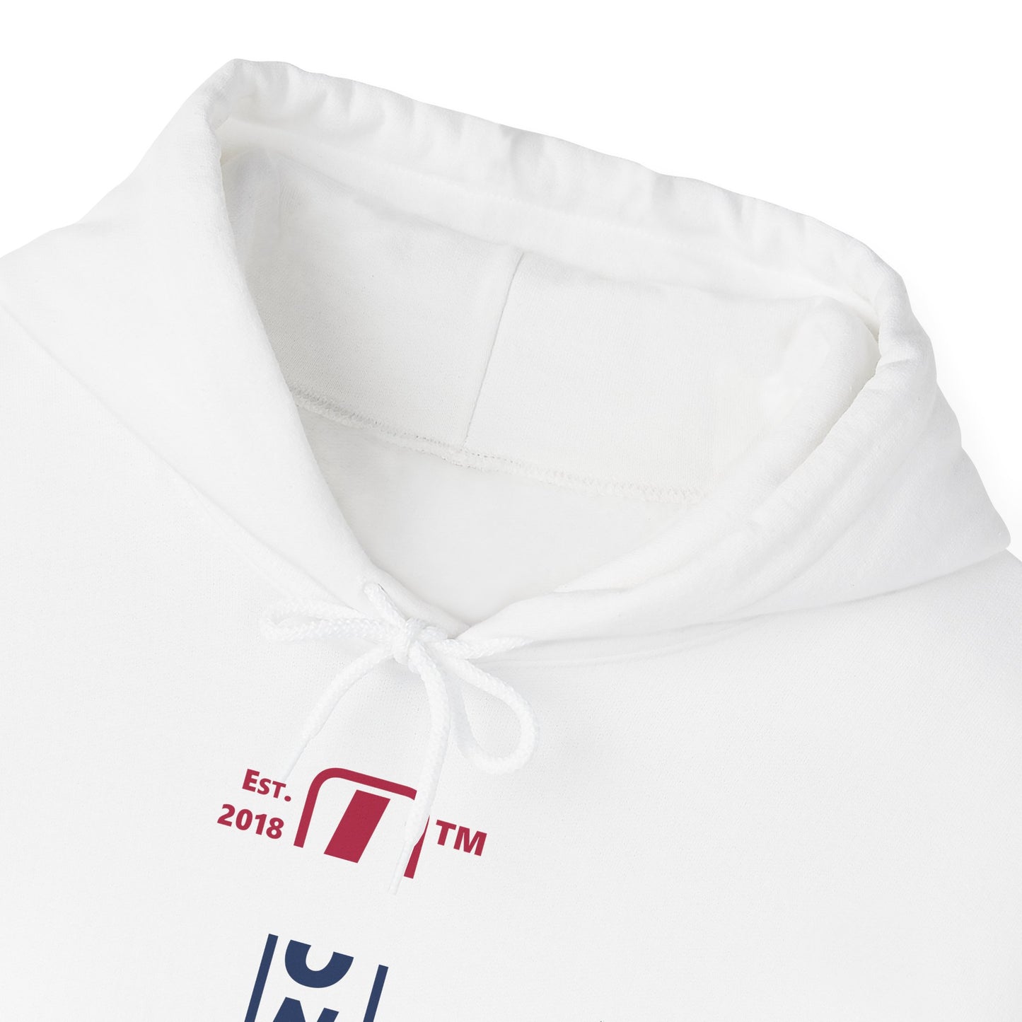 LongD® positive horizontal 6-striped upright Chicago logo hoodie