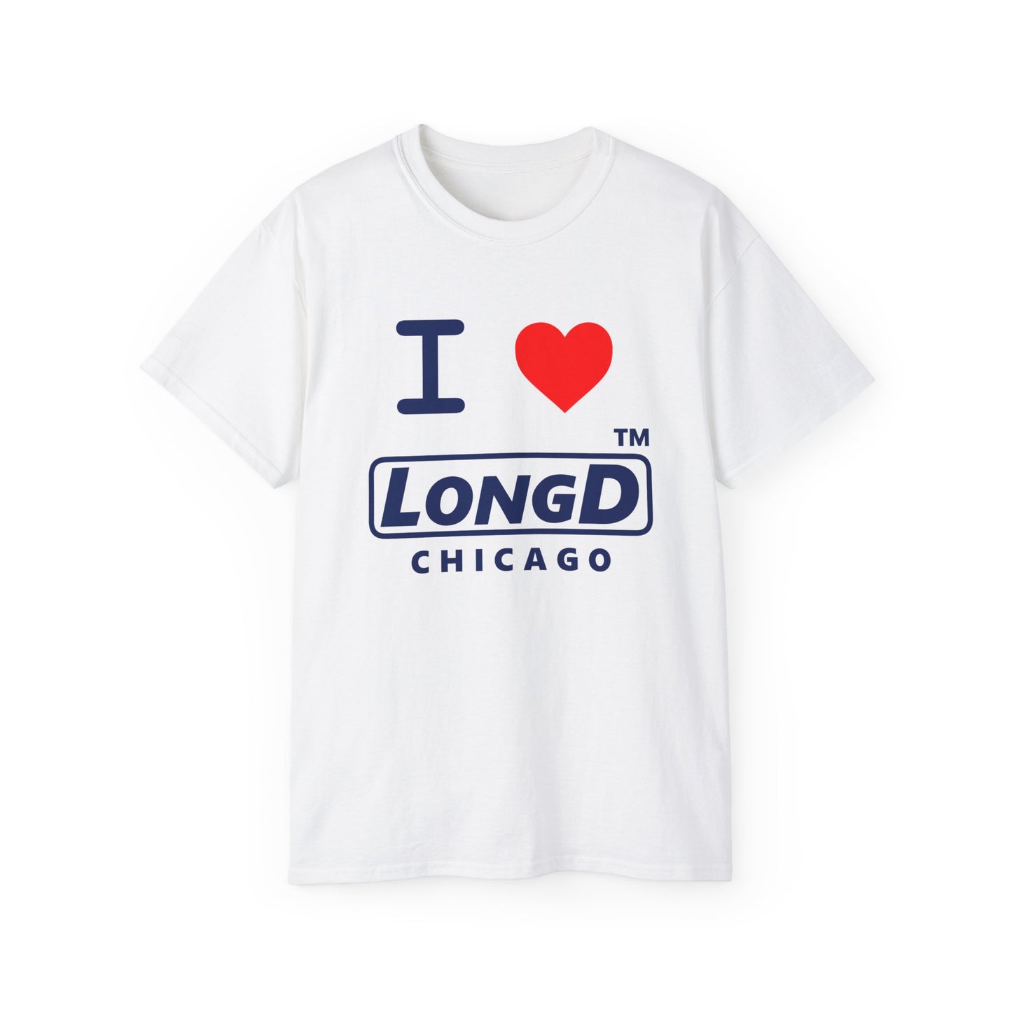 I Luv LongD® Logo Cotton Tee positive official basic Chicago logo