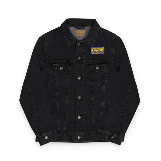 Embroidered Unisex Denim Jacket Reverse Logo