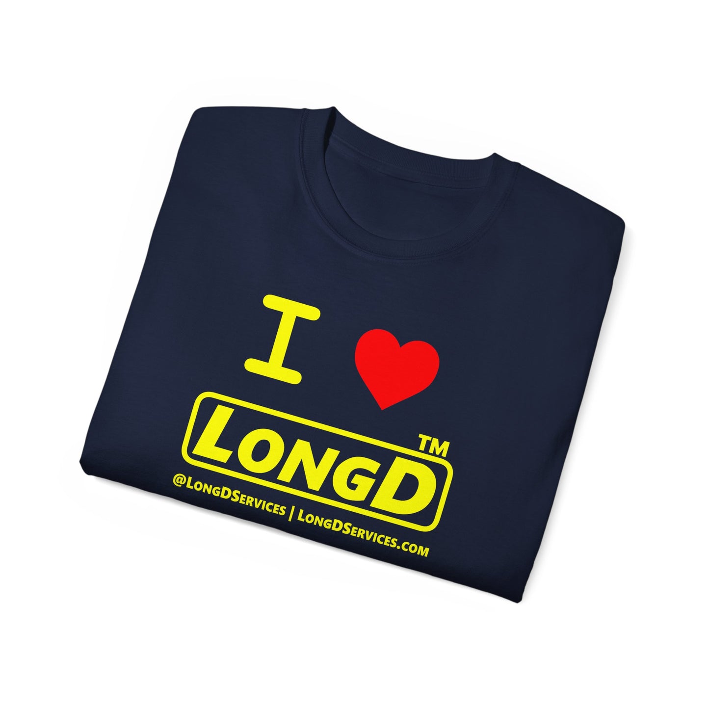 I Luv LongD Tag-domain positive alternate basic logo cotton tee