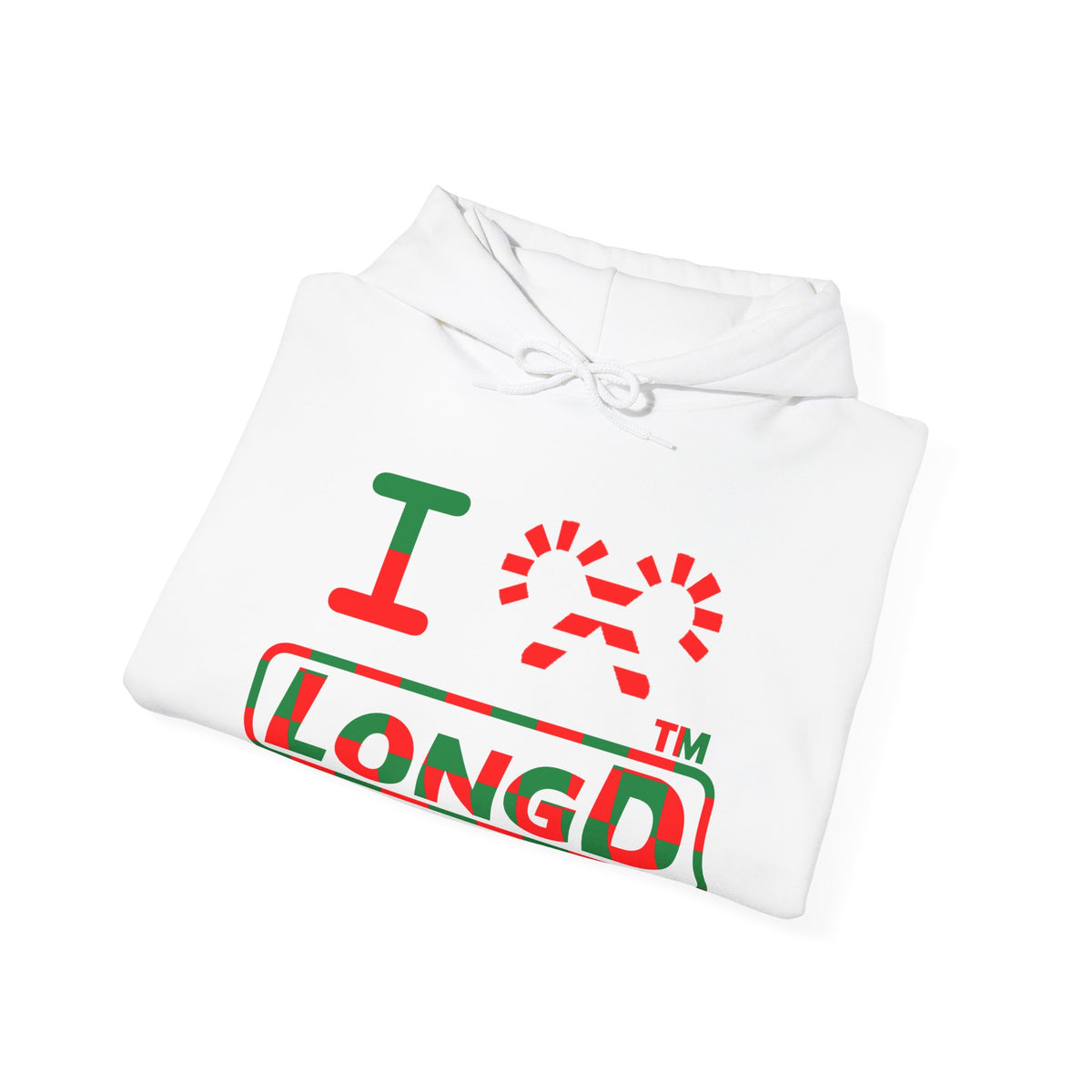 I candy cane LongD Hyde Park positive checkered logo hoodie