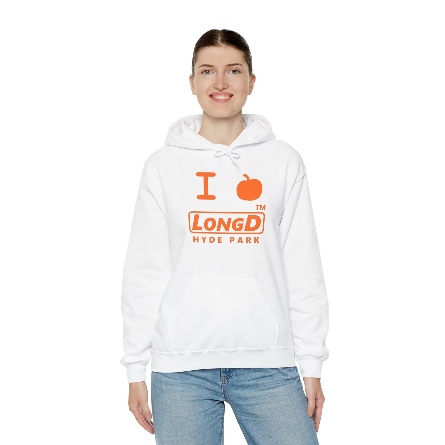 I Pumpkin LongD® Logo Hoodie orange basic Hyde Park logo
