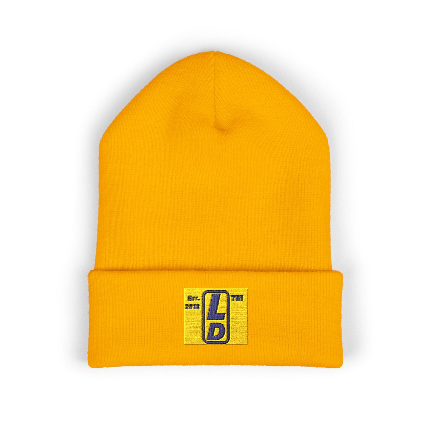 Embroidered Classic Cuffed Beanie official logo upright initials