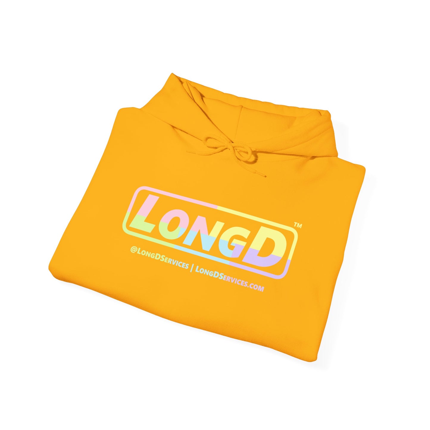 LongD® Logo Hoodie pastel variety text coloration