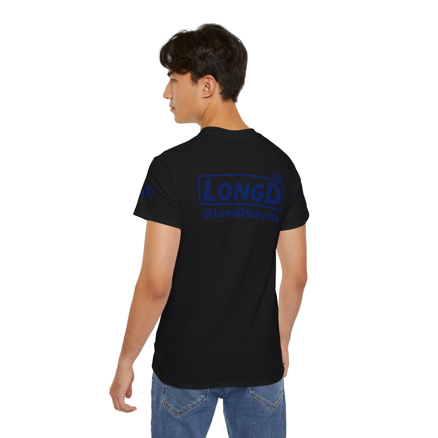 I fist LongD official Chicago logo 4-print cotton tee with multicolored fist