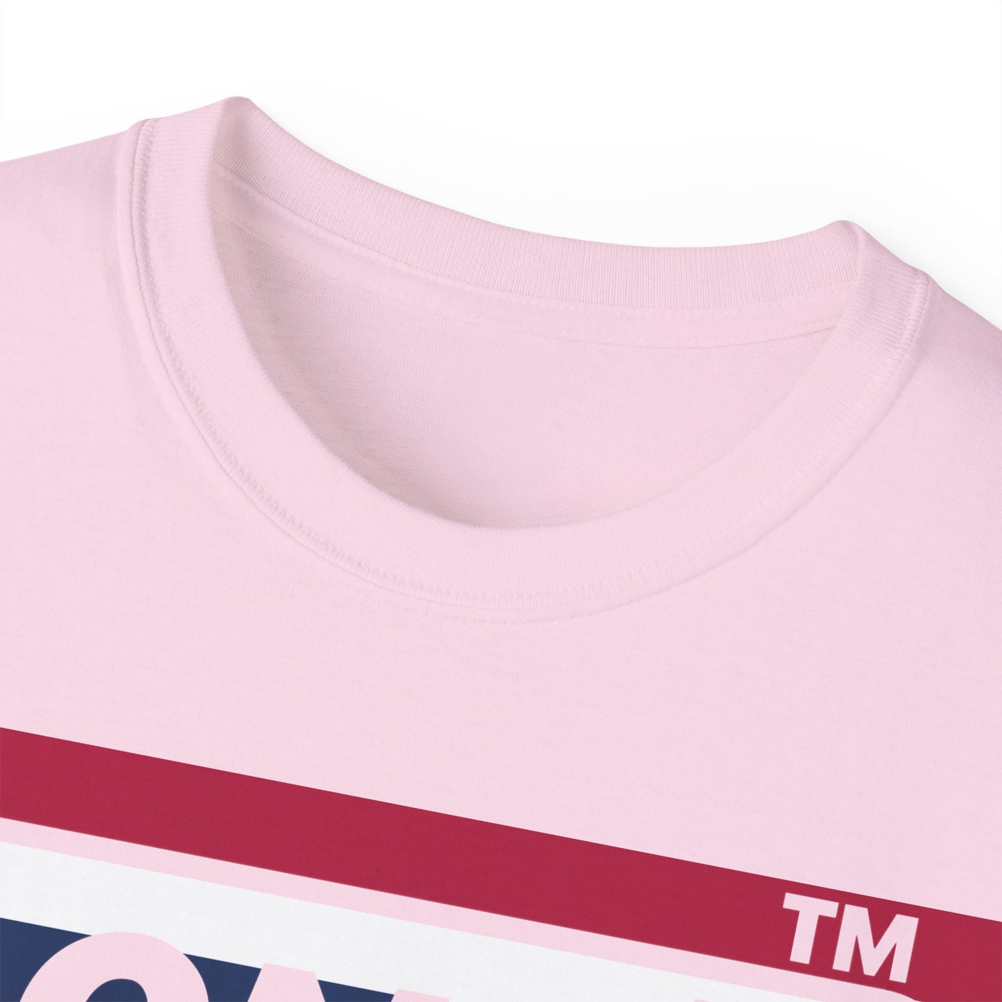 LongD negative horizontal 6-striped Chicago logo cotton tee (patriotic colors)