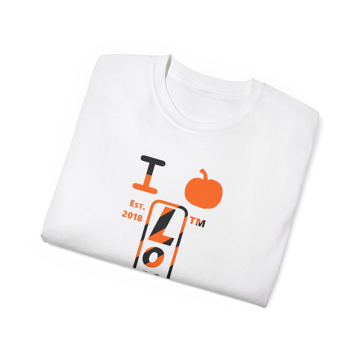 I pumpkin LongD Tag positive upright pixel-weighted 12-striped logo cotton tee