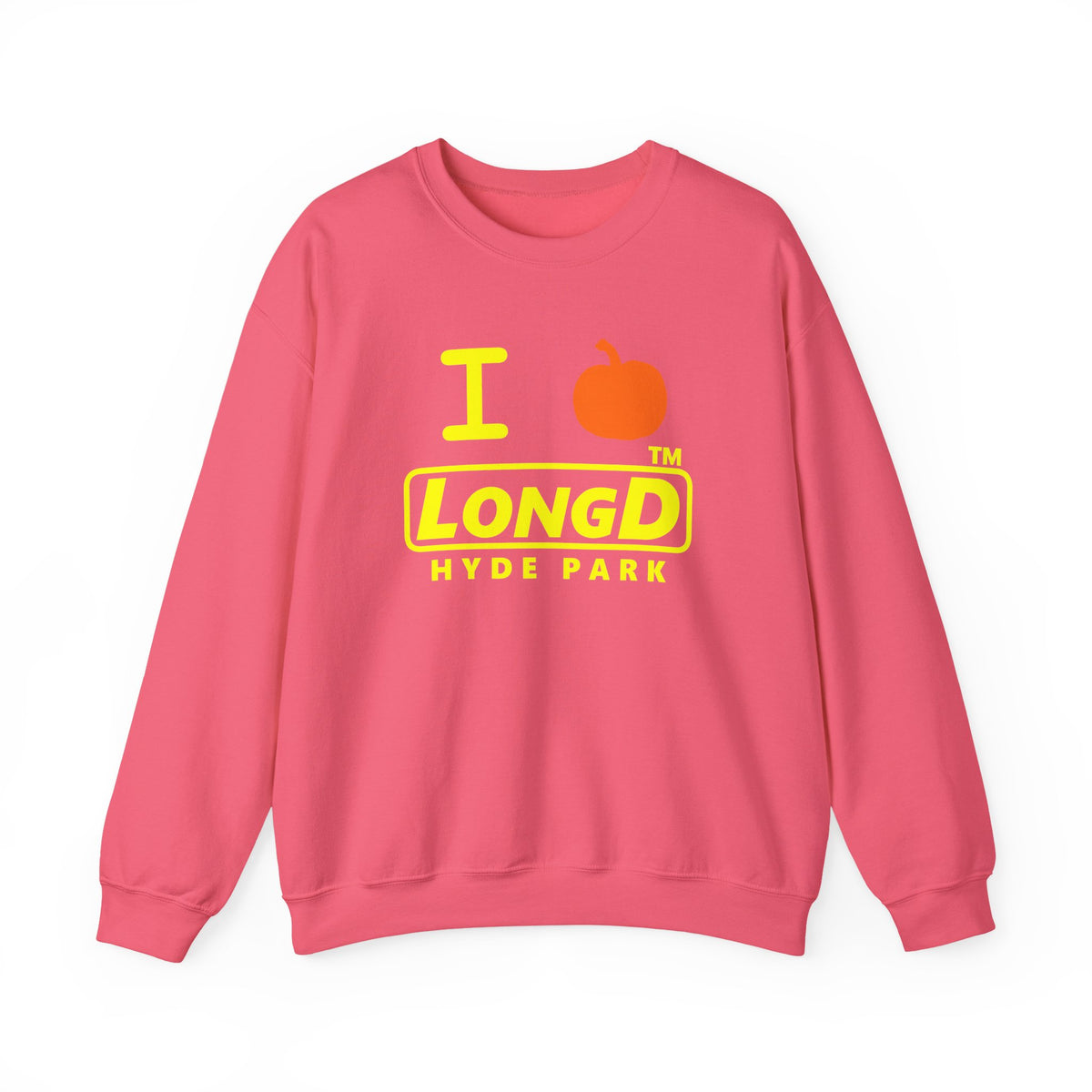 I pumpkin LongD Hyde Park positive alternate basic Yellow (FFFF00) logo crewneck sweatshirt