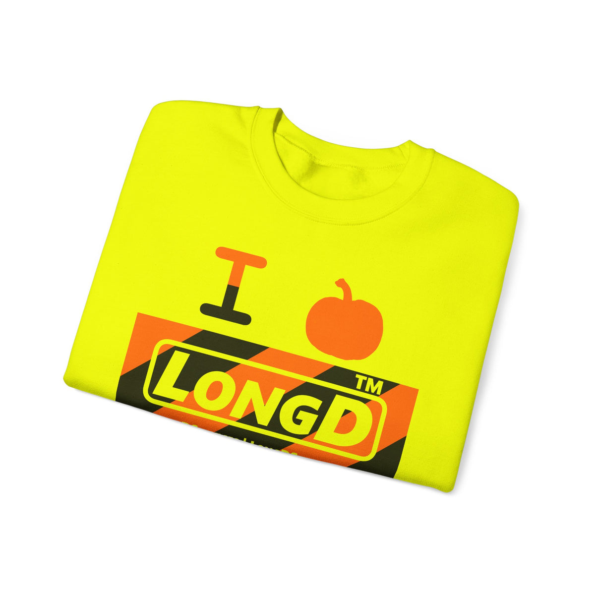 I pumpkin LongD Tag-domain negative original diagonal 6-striped logo crewneck sweatshirt