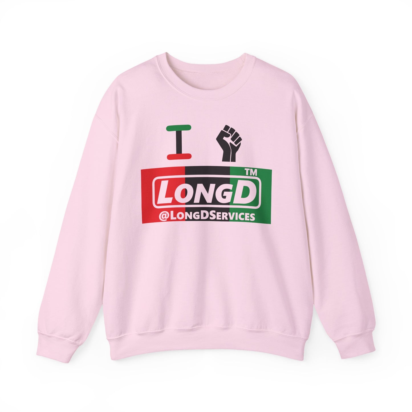 I fist LongD negative vertical 3-striped tag logo crewneck sweatshirt