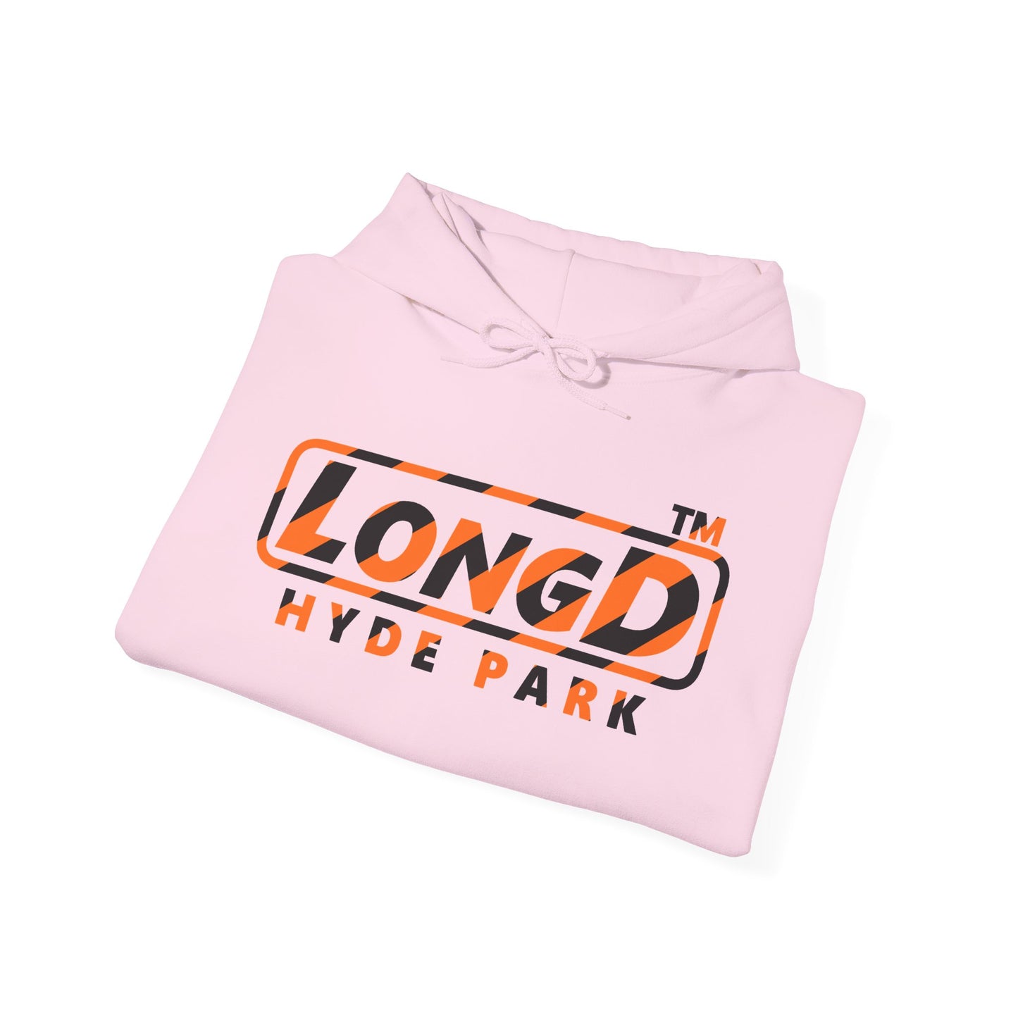 LongD Hyde Park positive 12-striped 4-print logo (Halloween colors) hoodie