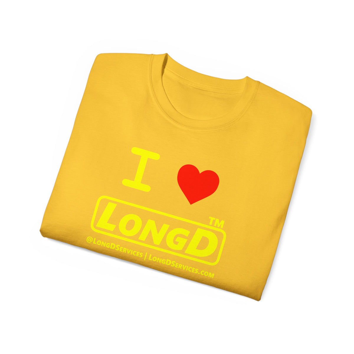 I Luv LongD Tag-domain positive alternate basic logo cotton tee