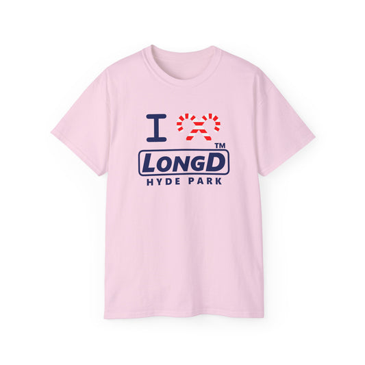 I candy cane LongD Hyde Park positive official basic navy logo cotton tee
