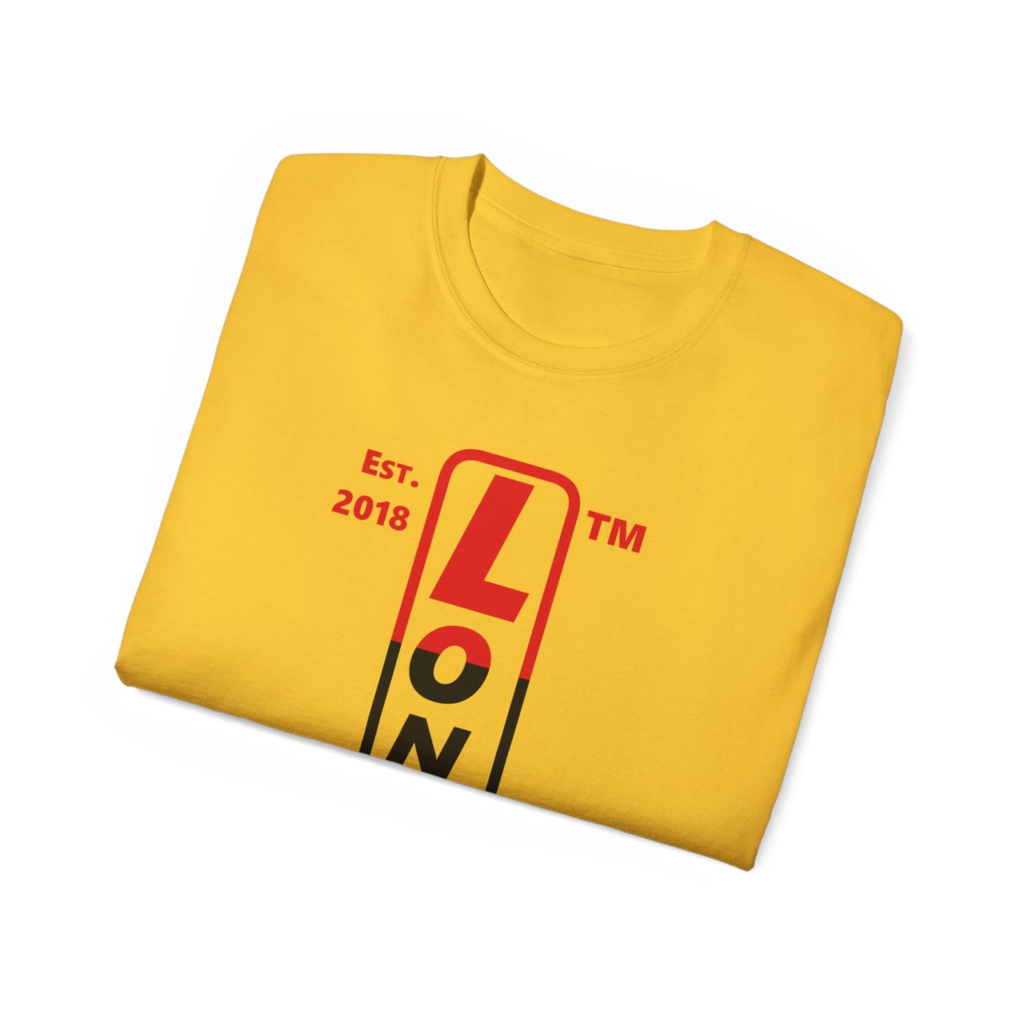 LongD Cotton Tee positive horizontal striped Hyde Park upright logo (Juneteenth colors)