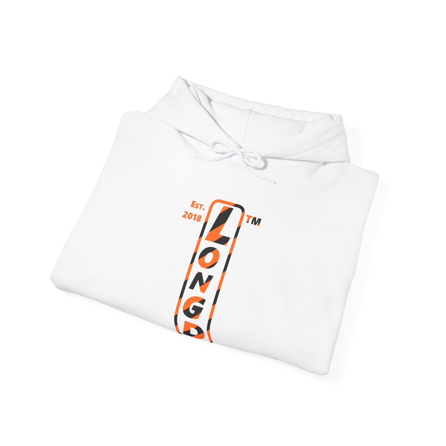 LongD Chicago positive upright pixel-weighted 12-striped 4-print logo (Halloween colors) hoodie
