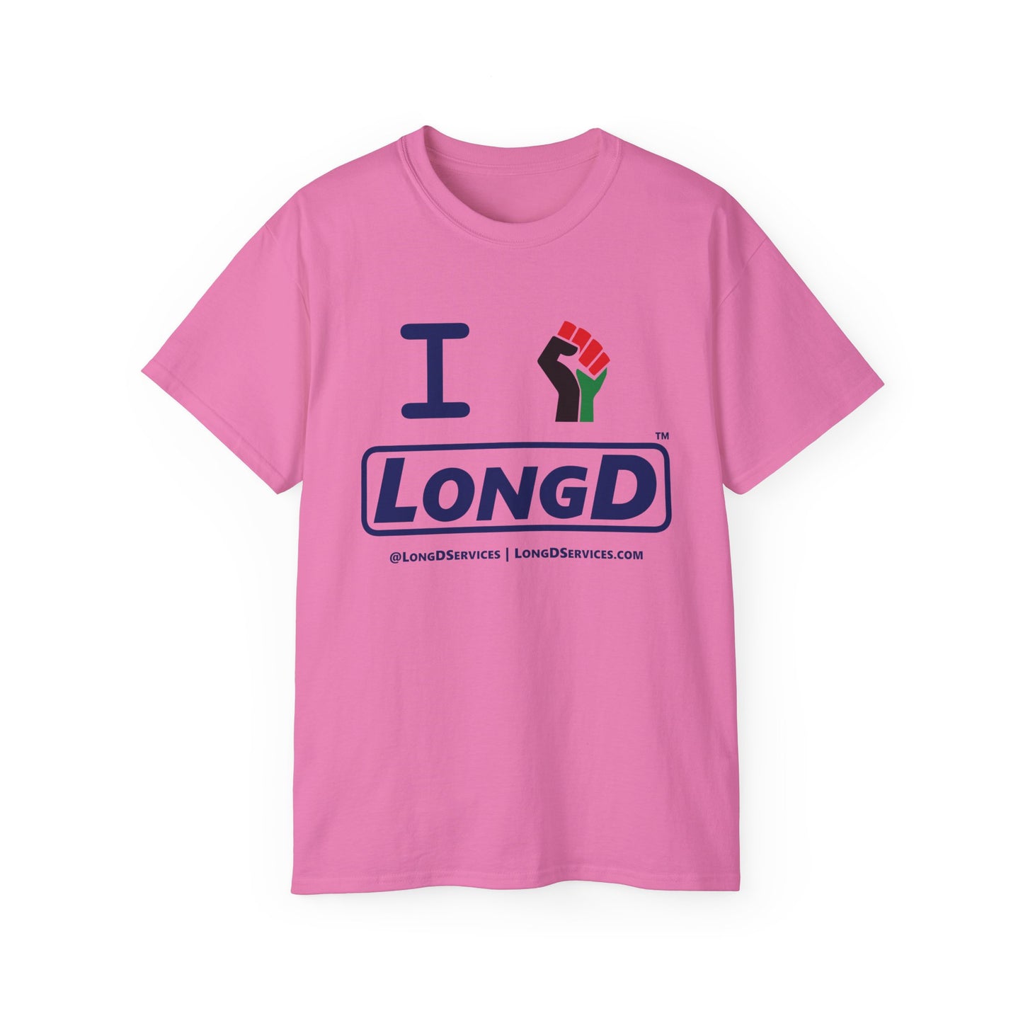 I Fist LongD® Official Logo Cotton Tee Juneteenth multicolored fist