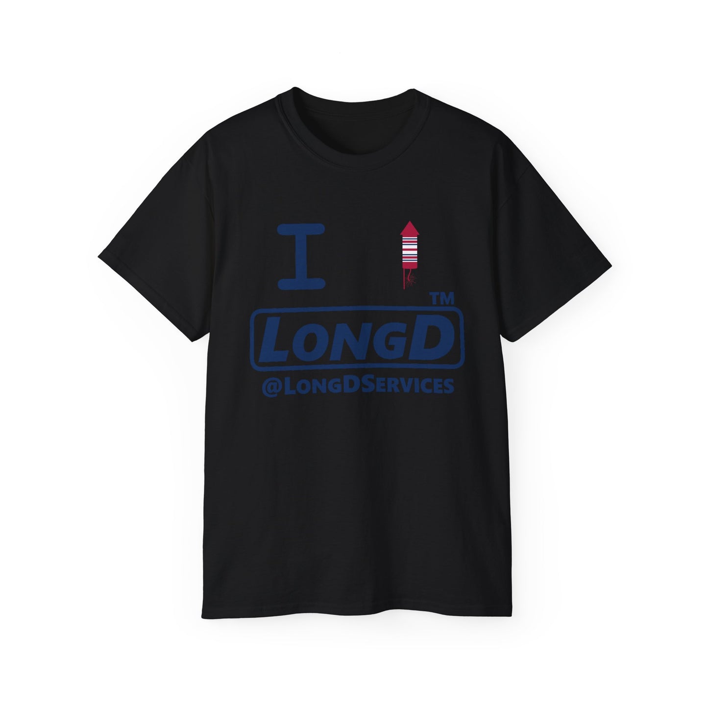 I firecracker LongD official basic tag logo cotton tee
