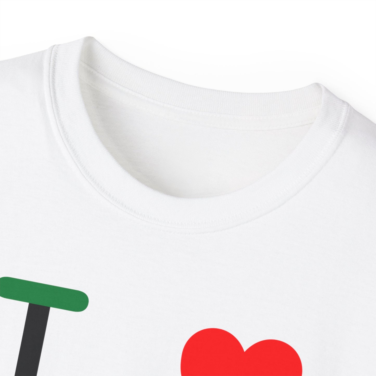 I Luv LongD® Logo Cotton Tee Juneteenth negative flag