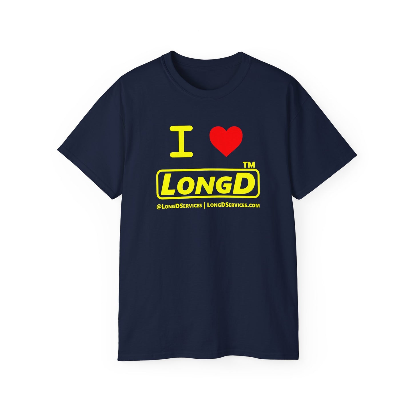 I Luv LongD Tag-domain positive alternate basic logo cotton tee