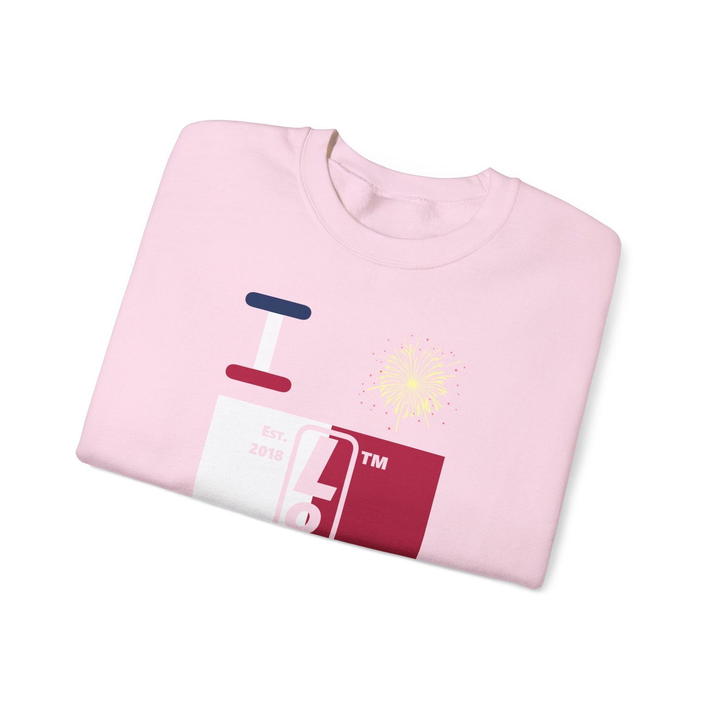 I Burst LongD positive quarters tag-domain upright logo crewneck sweatshirt