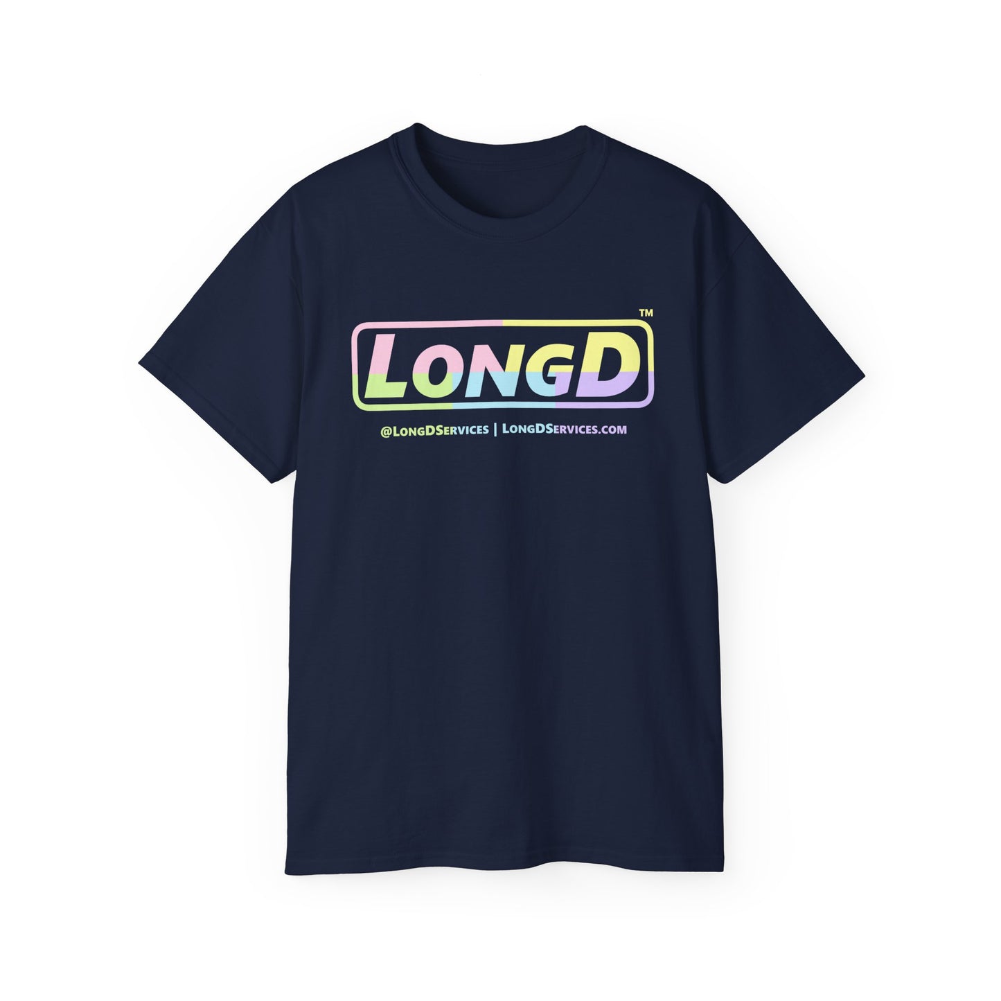 LongD® Logo Cotton Tee (Easter pastel variety in positive text)