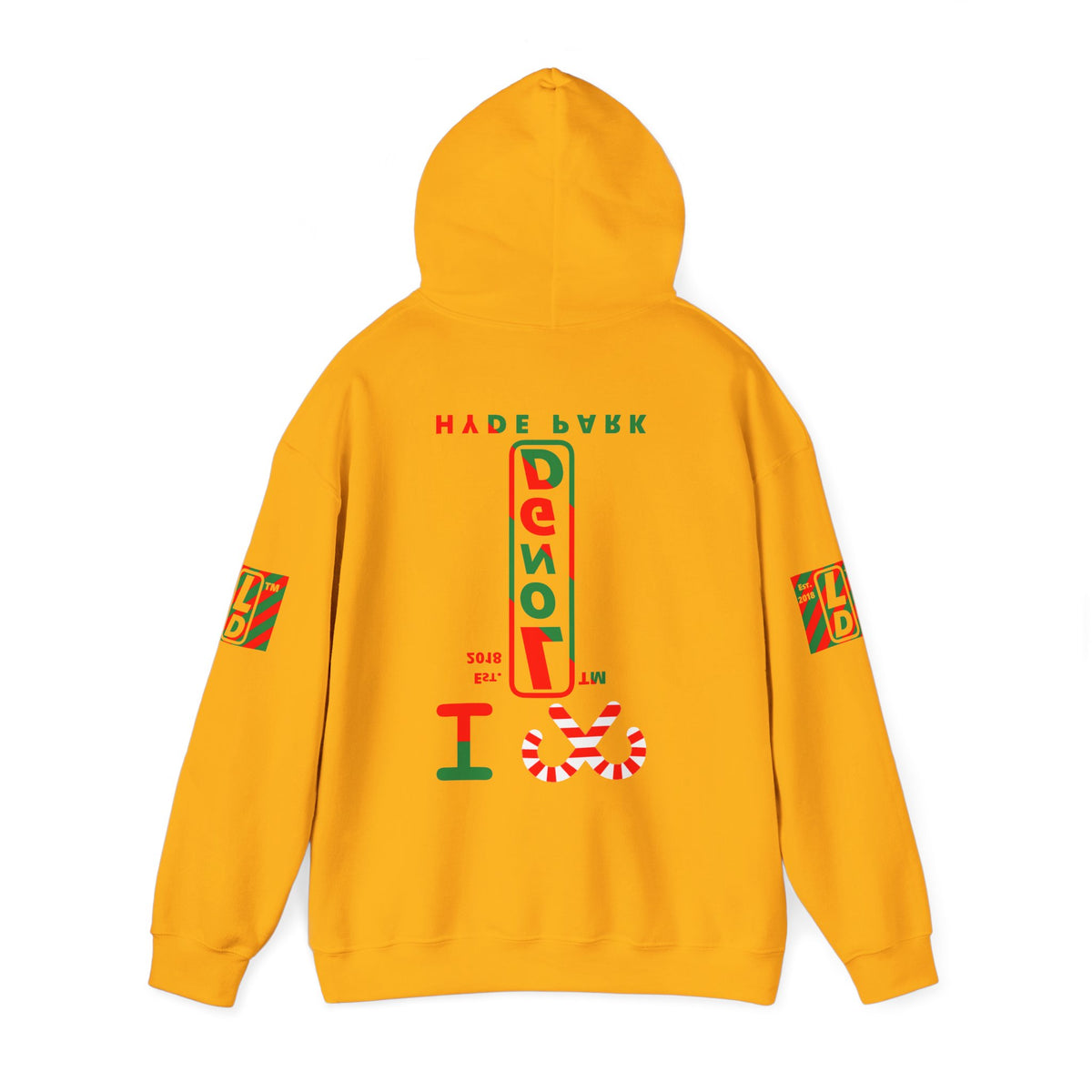 I candy cane LongD Hyde Park positive upright pixel-weighted 4-striped 4-print logo hoodie