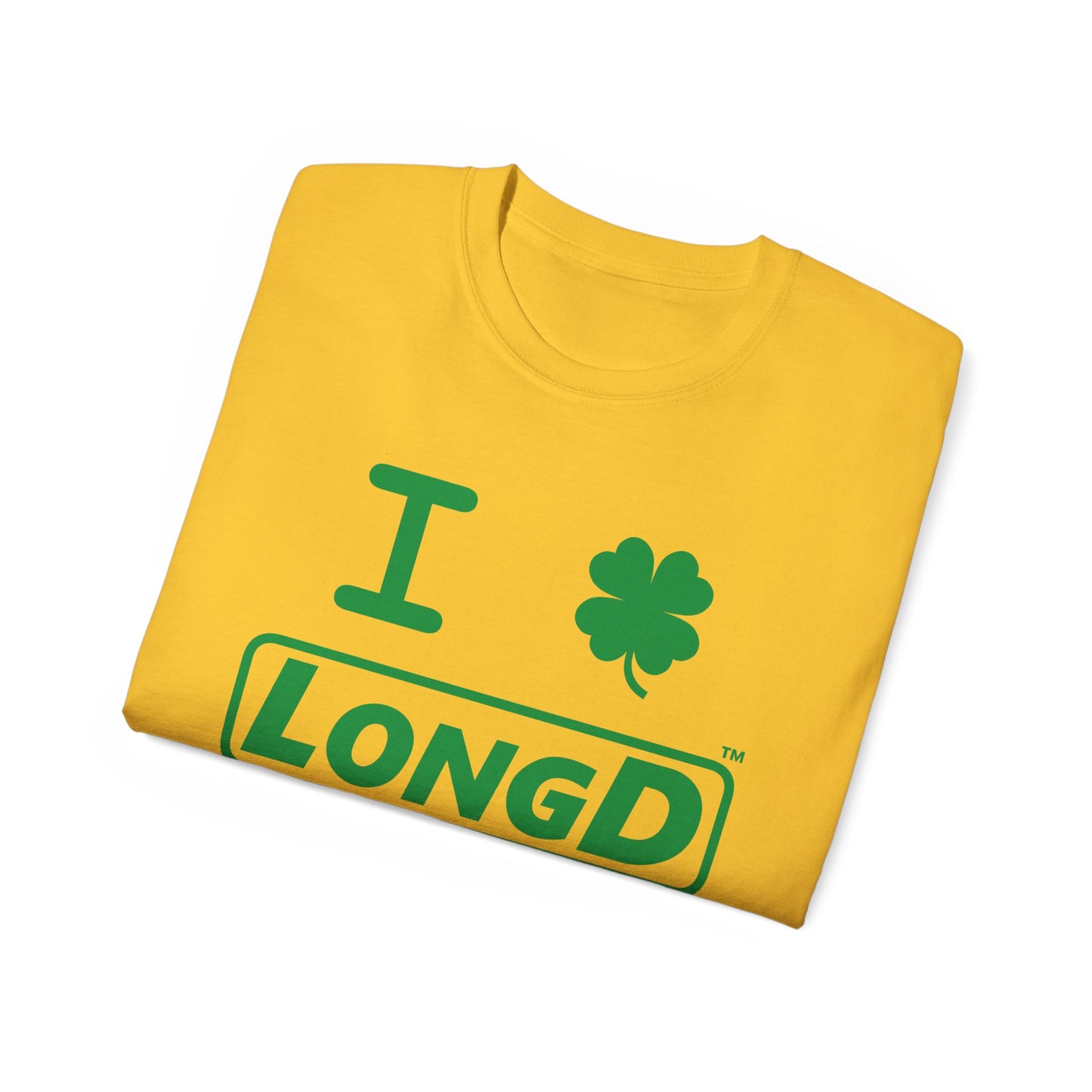 I Clover LongD® Logo Cotton Tee (St. Patrick's Day -Irish Green with 4-leaf clover)