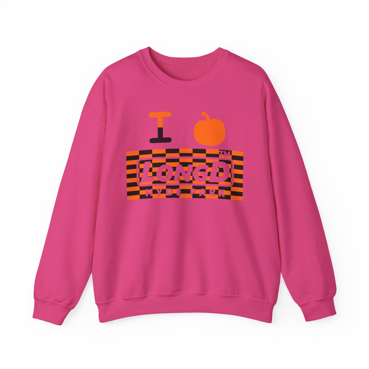 I pumpkin LongD Hyde Park negative tiled logo crewneck sweatshirt