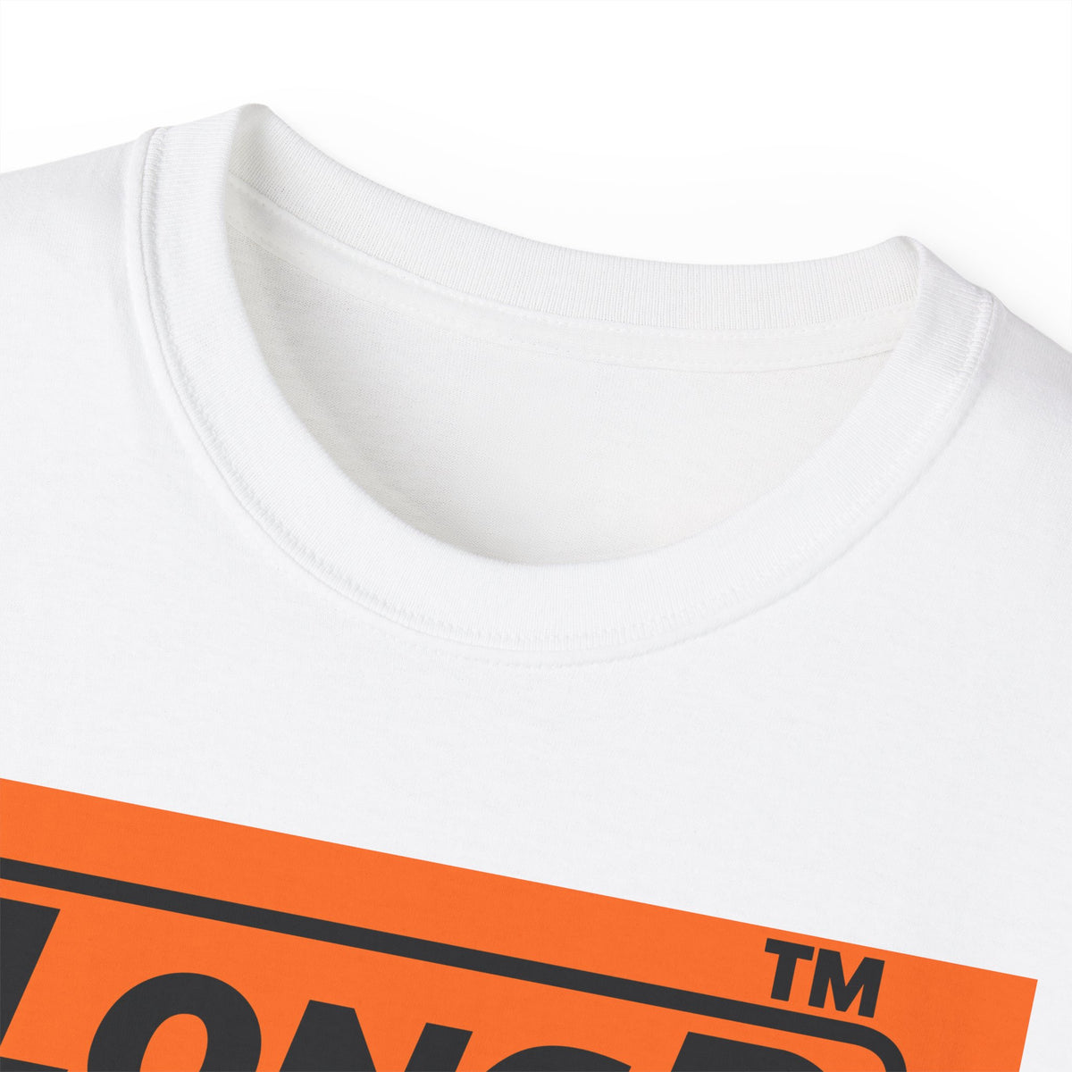 LongD Hyde Park logo Black (000000) on orange (FE7518) (Halloween colors) cotton tee