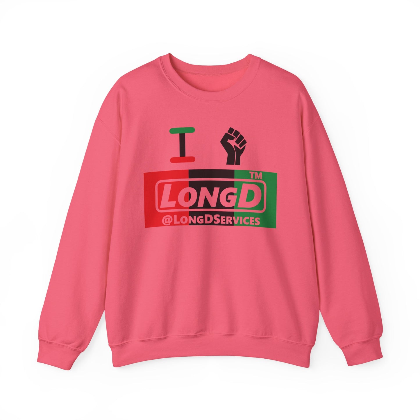 I fist LongD negative vertical 3-striped tag logo crewneck sweatshirt