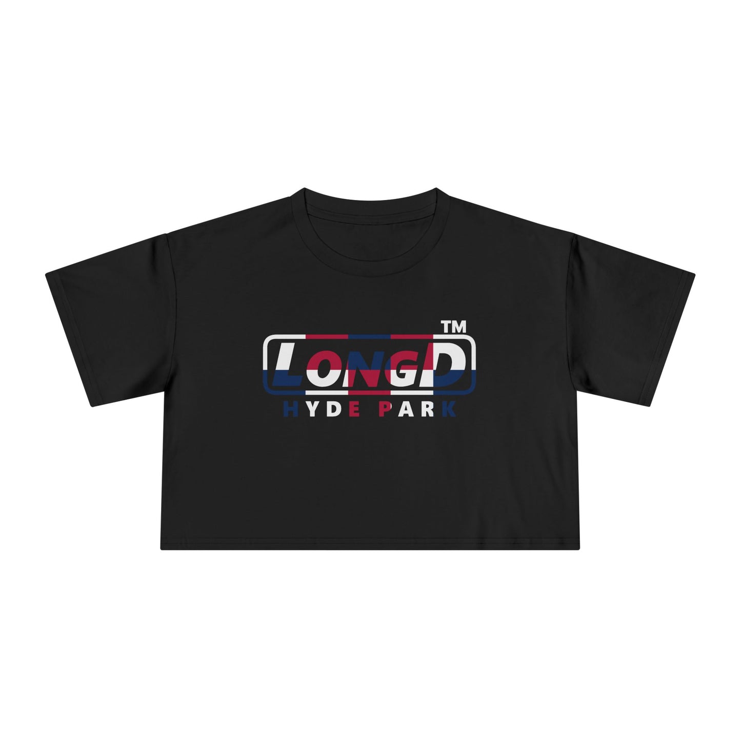LongD positive 2x5 Hyde Park Logo Crop Tee (Patriotic colors)