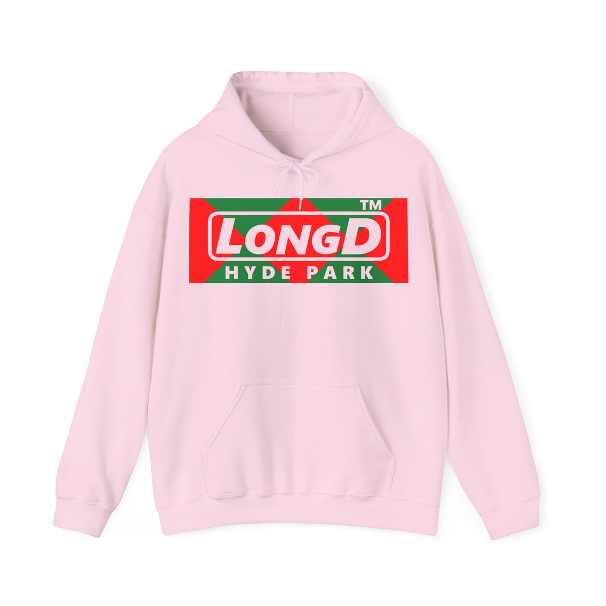 LongD Hyde Park negative big argyle logo (Xmas colors) hoodie