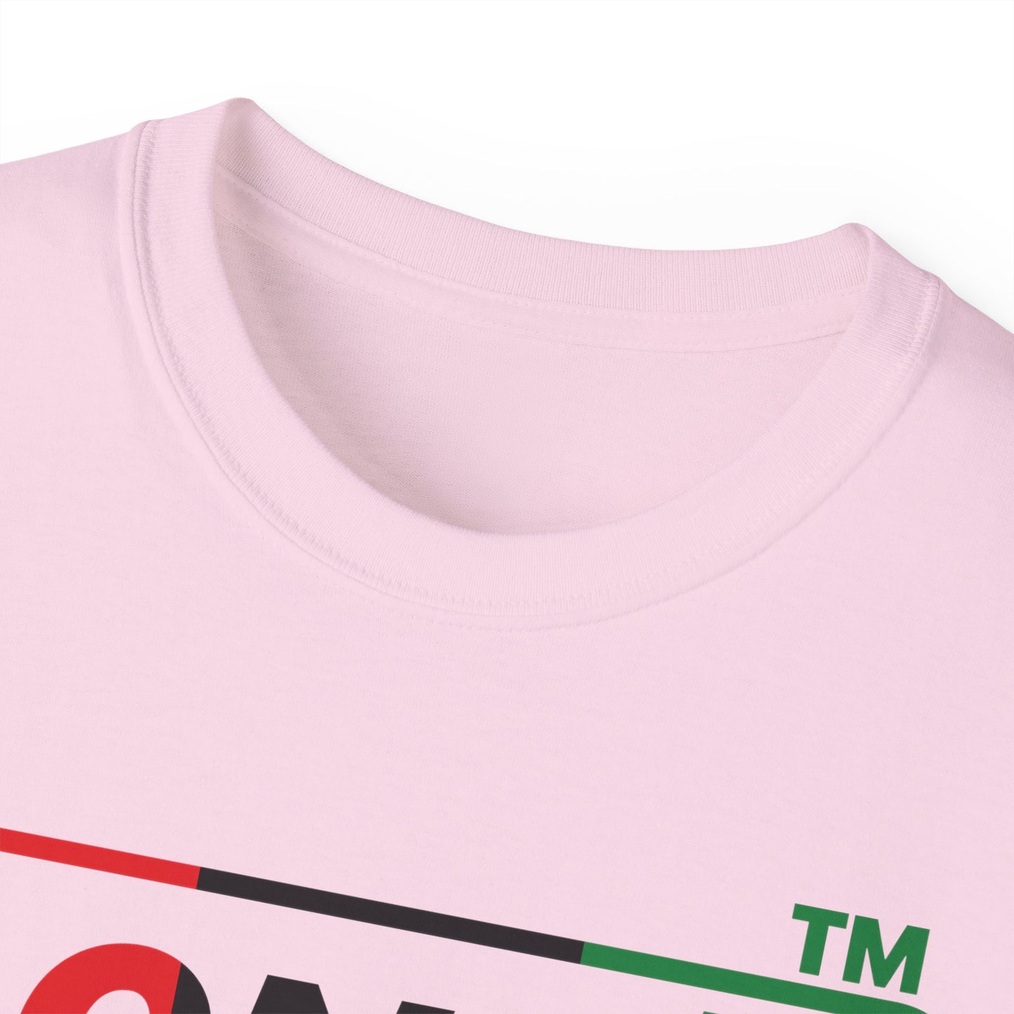 LongD positive vertical 3-striped Hyde Park logo cotton tee (Juneteenth colors)