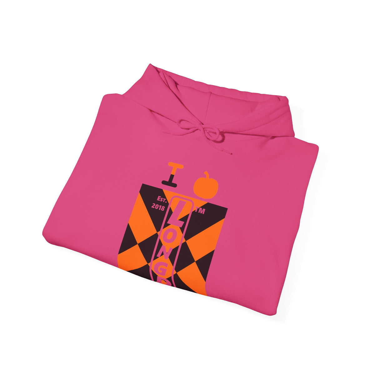 I pumpkin LongD Tag negative upright mixed argyle logo hoodie