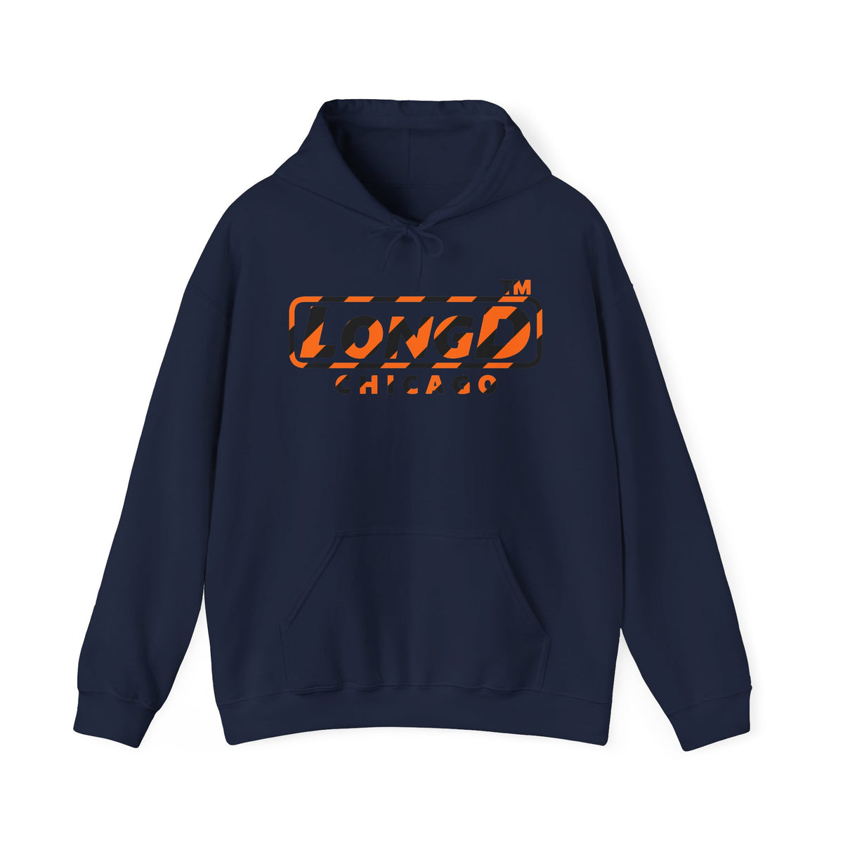 LongD Chicago positive 12-striped logo (Halloween colors) hoodie
