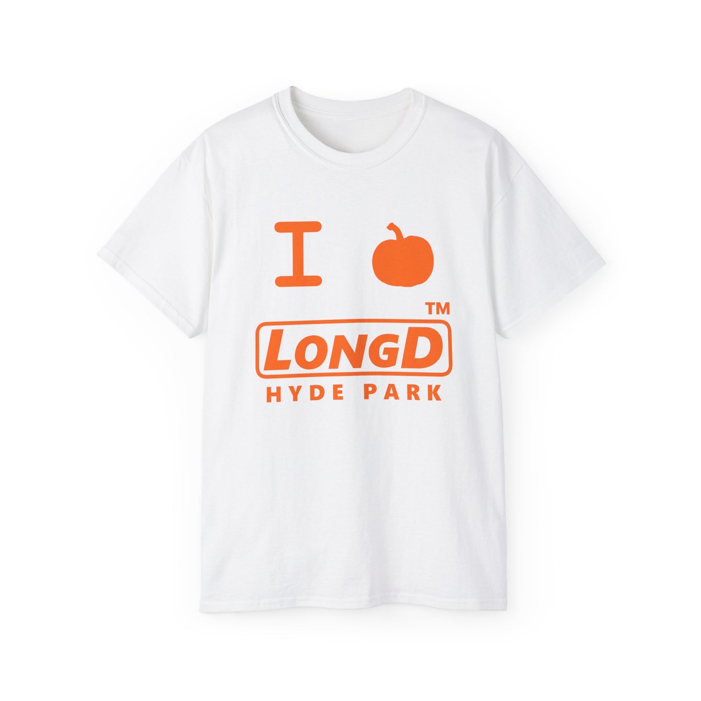 I Pumpkin LongD® Logo Cotton Tee positive orange basic Hyde Park logo