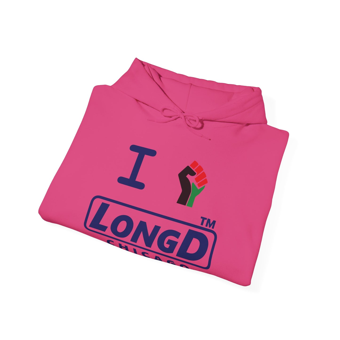I fist LongD® basic official Chicago logo Hoodie (Juneteenth colors)