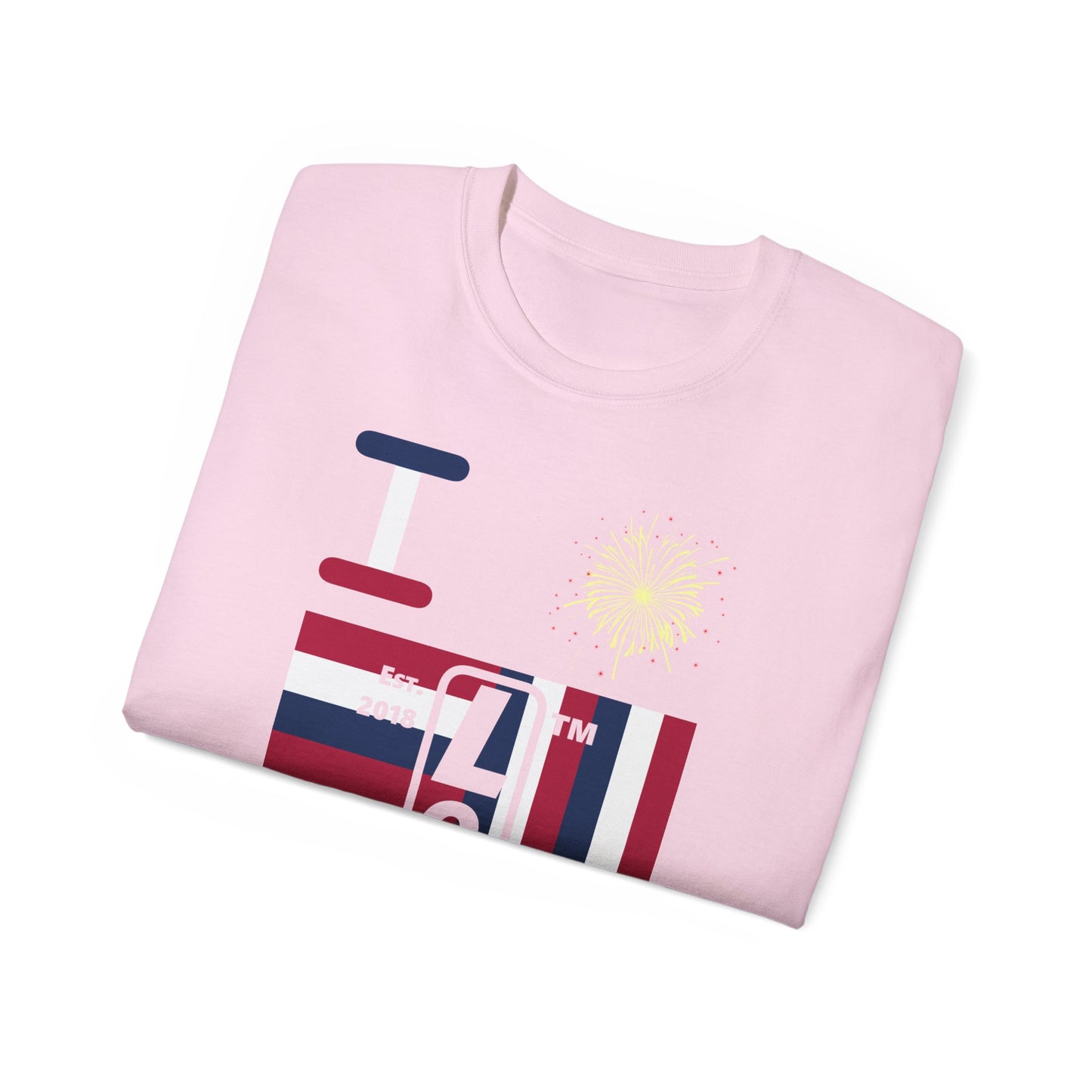 I Burst LongD cotton tee negative windmill 4-print Hyde Park upright logo (Patriotic colors)