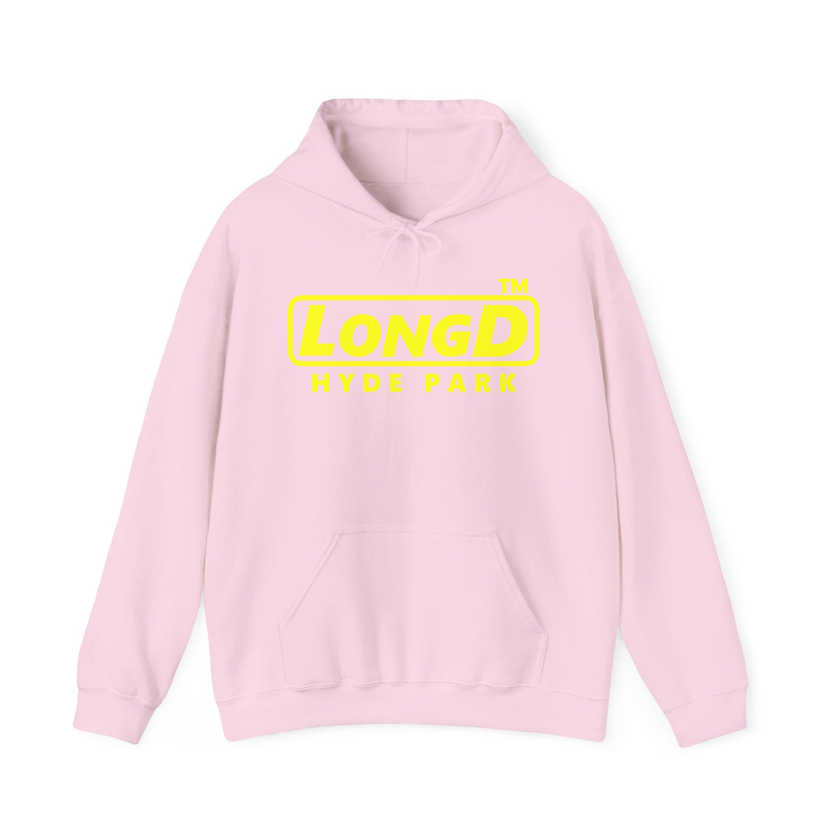 LongD Hyde Park positive alternate basic Yellow (FFFF00) logo hoodie